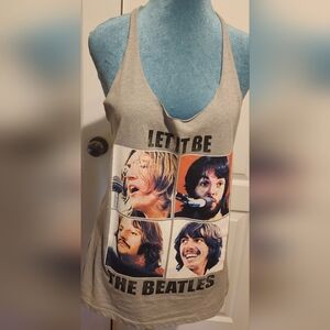 Gray Beatles Graphic Tank Top
